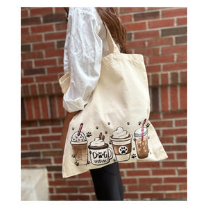 Tote Bag, the perfect blend of neutral and chic!  Dog and coffee lovers only!